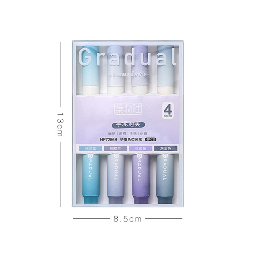 Set 4 Bút Đánh Dấu Màu Sắc Gradient Độc Đáo