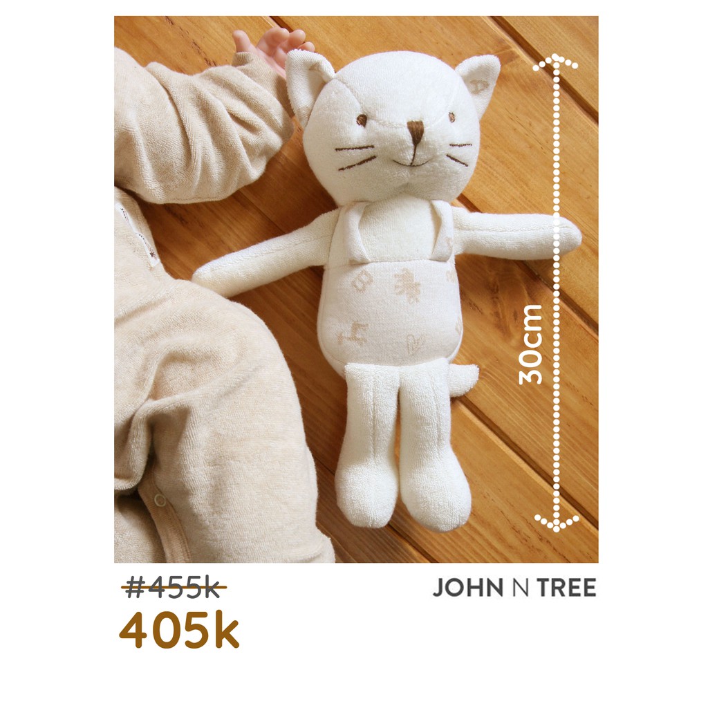 JOHN N TREE Thú bông organic cotton cao 30cm