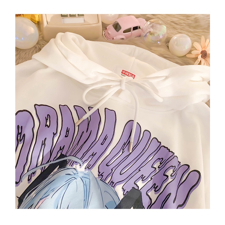 Áo hoodie tay dài oversize in họa tiết anime Nhật Bản dành cho nữ | BigBuy360 - bigbuy360.vn
