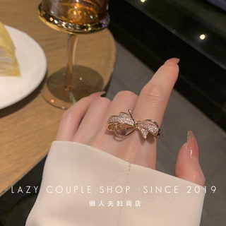 Nhẫn đeo tay đính đá nhân tạo hình nơ thời trang cho nữ