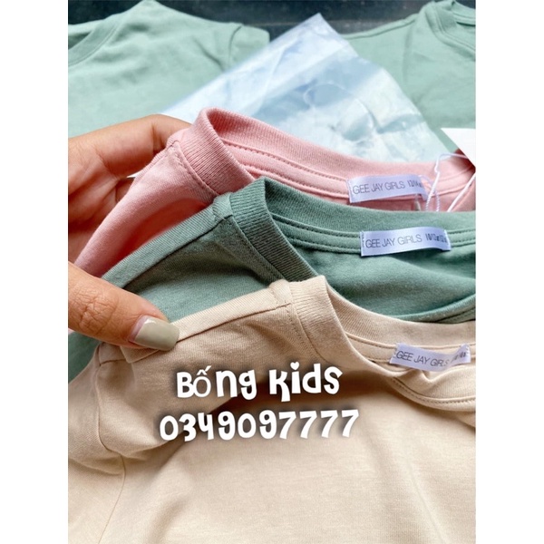 Áo Phông Bé Gái Basic Cotton Trơn GJ