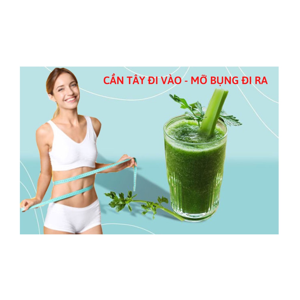 [Chính Hãng] Hộp Bột cần tây mật ong hồng sâm rau má - Hỗ trợ Giảm Cân, Da Sáng Dáng Xinh, thanh lọc cơ thể - Hộp 15 gói