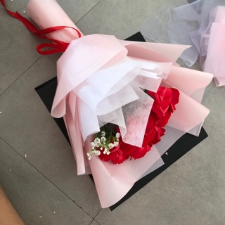 Bó hoa sáp 12 bông mix hoa bi