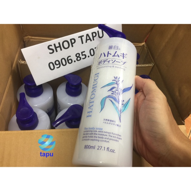 Sữa tắm hatomugi 800ml nhật bản chính hãng
