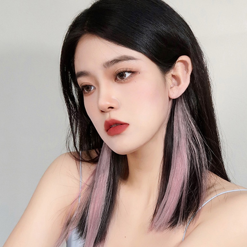 Tóc Giả Dài Thẳng Không Đường May Màu Sắc Thời Trang Cho Nữ