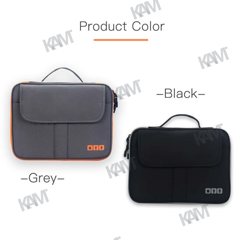 Kam Túi Đựng Dây Cáp Kỹ Thuật Số Hai Tầng Sức Chứa Lớn Đa Chức Năng Sắp Xếp Gọn Gàng Cho Ipad Tai Nghe Sạc