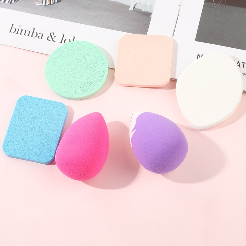 Set 6 Mút bông trang điểm SPONGE nội địa Trung siêu xinh, tiện lợi