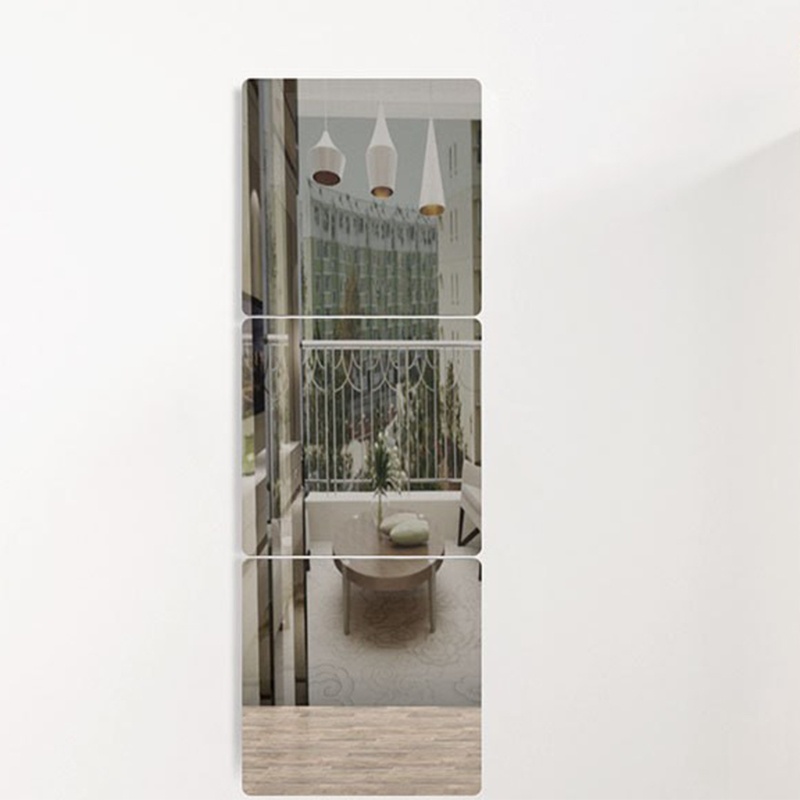 Set 4 Miếng Dán Tráng Gương Trang Trí Nhà Tắm / Phòng Ngủ