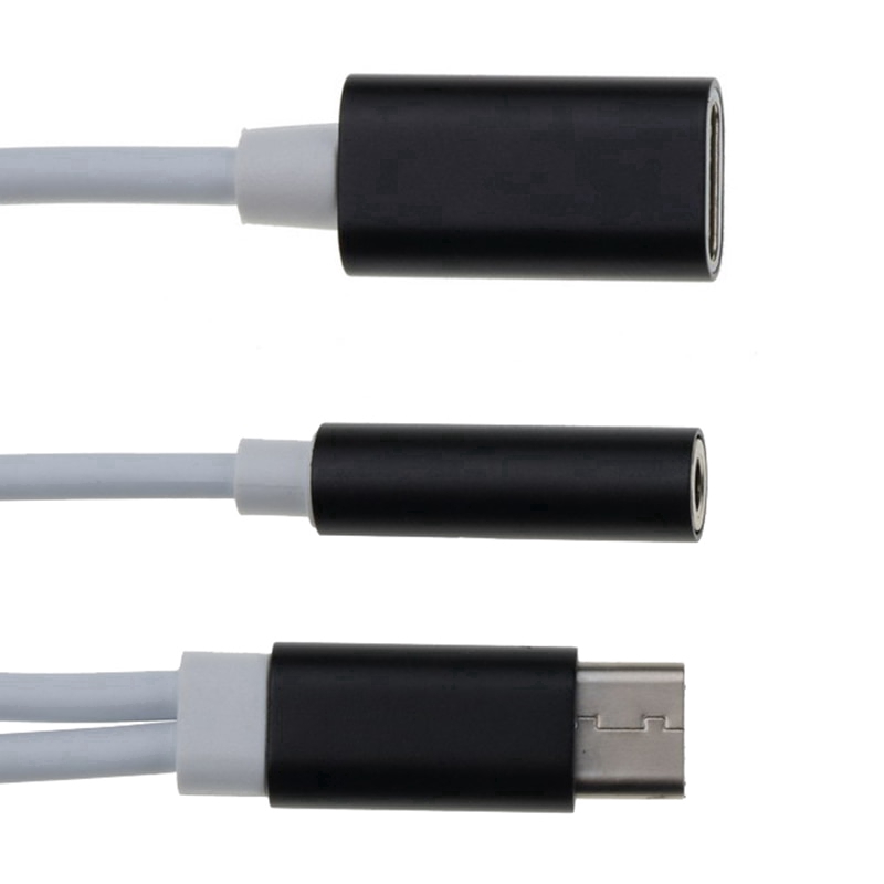 Cáp âm thanh chia đầu Mini Type-C sang 3.5mm 2 trong 1
