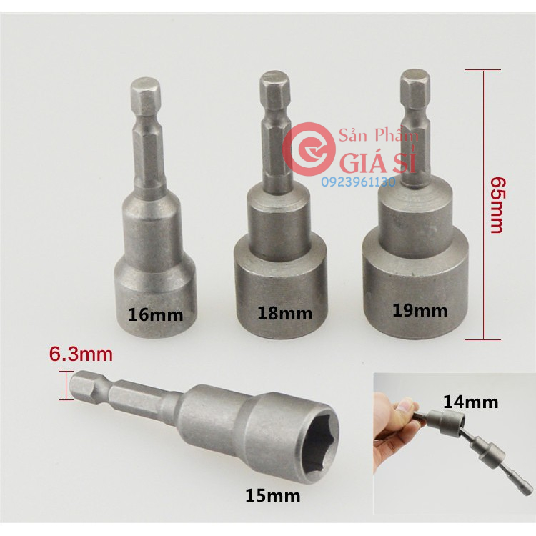 Bộ 5 Đầu Khoan Lục Giác 65mm ❤️freeship❤️