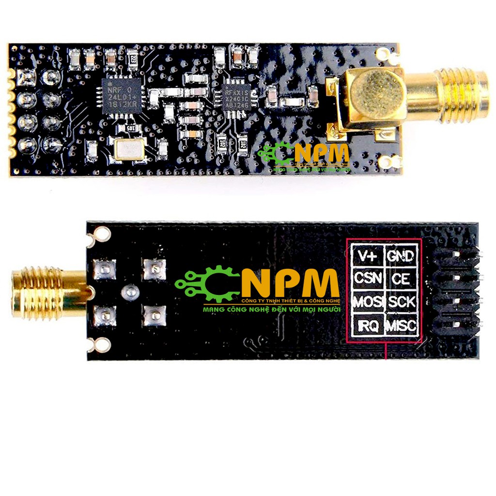 module  thu phát RF NRF24L01 + PA + LNA 2.4Ghz (Anten Rời)