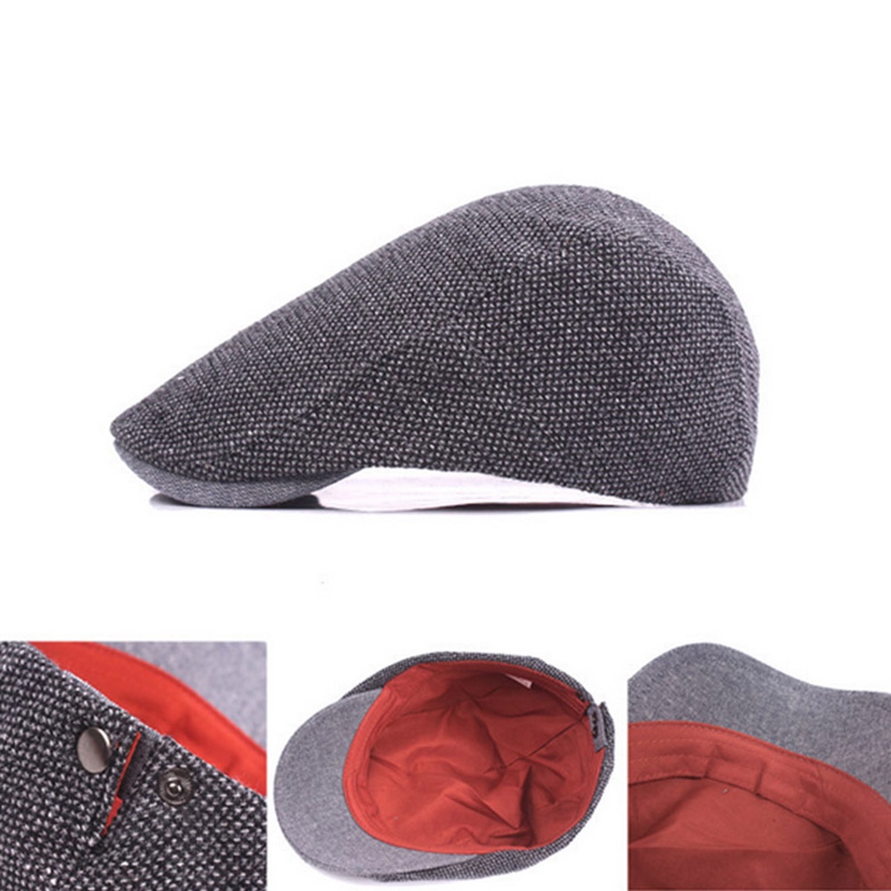 Mũ beret cotton kiểu dáng thời trang phong cách retro dành cho nam trung niên