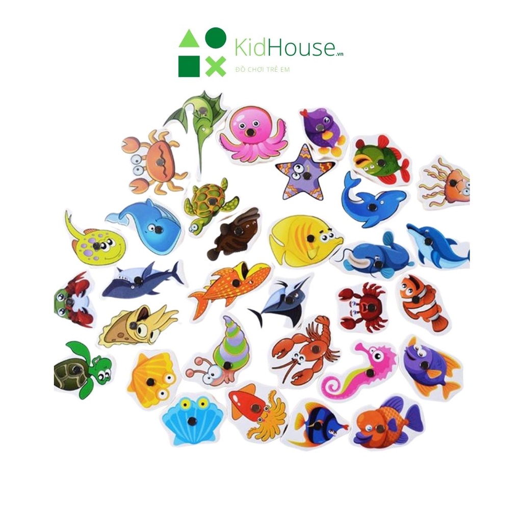Bộ đồ chơi câu cá nam châm bằng gỗ cho bé thông minh, phát triển tư duy KidHouse.vn