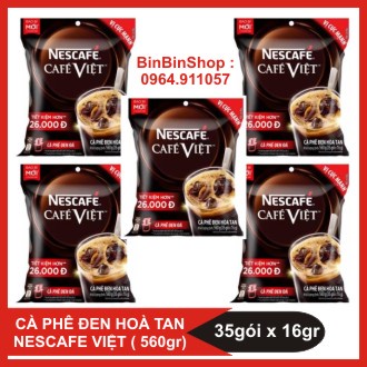 Cà phê Việt- Cà phê hoà Tan đen đá Nescafe bịch 35 gói X16g- - Nestle