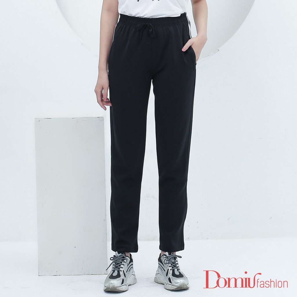 Quần thể thao unisex DOMIU 3 sọc ống đứng dày dặn
