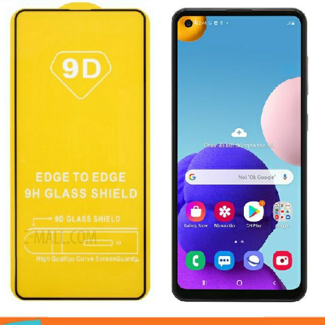 Kính cường lực Full màn Full keo 9D samsung A21s