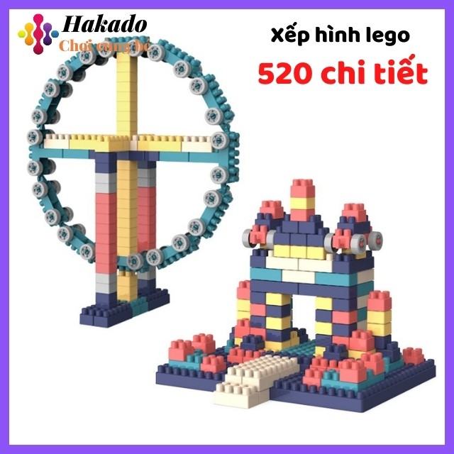 Đồ chơi xếp hình lego 520 chi tiết cho bé phát triển trí tuệ