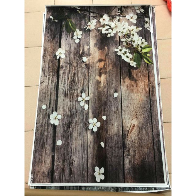 Tấm nền chụp ảnh gỗ 3d hoa lê