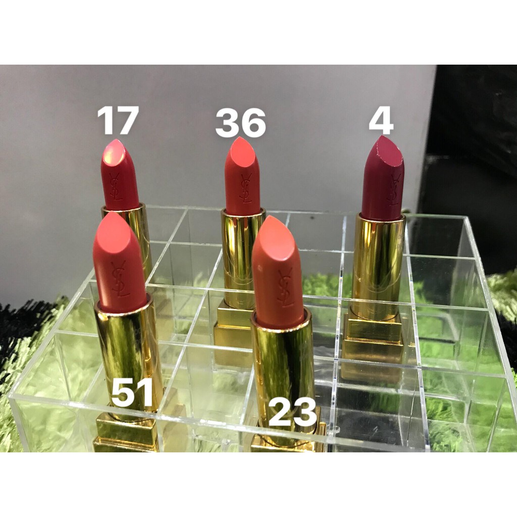 Son YSL Tester tổng hợp bộ sưu tập các MÀU hồng cam, cam đào, cam san hô