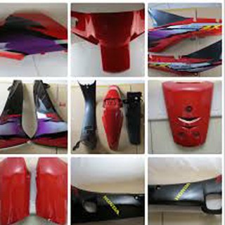 Dàn áo xe  Wave ZX ,wave 110 , alpha   nhựa ABS  - màu ĐỎ,  [tặng kèm bộ tem]