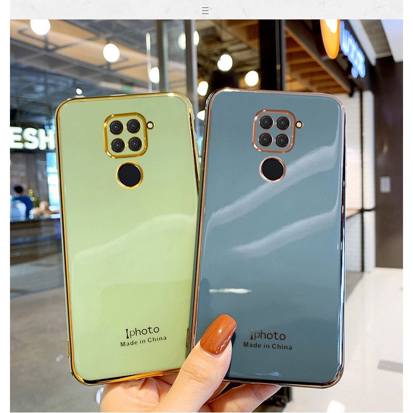 Ốp điện thoại màu trơn viền mạ vàng sang trọng cho XIAOMI MI 10 NOTE 10 LITE REDMI 10X PRO REDMI NOTE 9 PRO MAX NOTE 9S