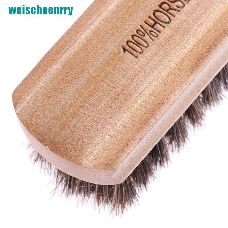 Bàn chải lông ngựa đánh bóng giày da chuyên dụng