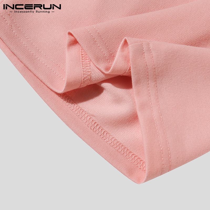 Bộ áo sweater tay dài + quần short INCERUN thời trang trẻ trung cho nam