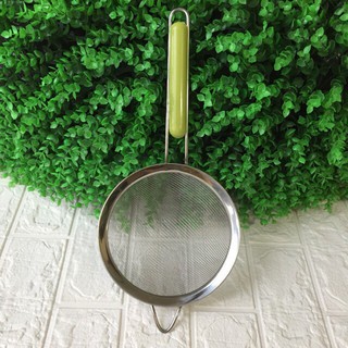 Rây lọc cua, bột cháo, trái cây, thức ăn dặm cho bé size 12cm - Rây lọc cán xanh inox