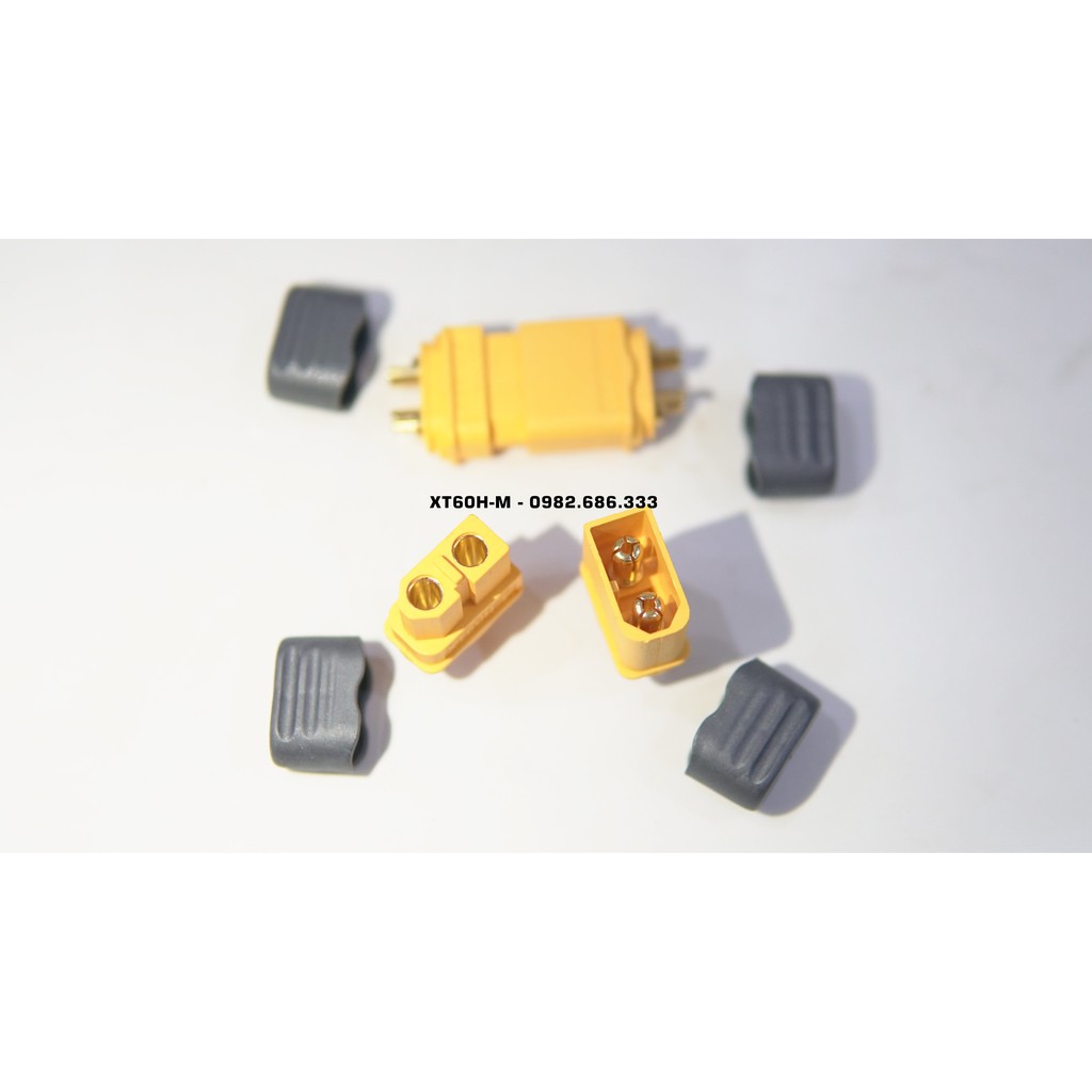 Jack XT60 Amass có nắp che dây điện