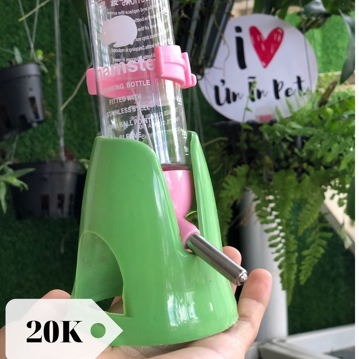 Đế bình nước nhựa cho hamster, sóc, bọ, nhím, thú nhỏ