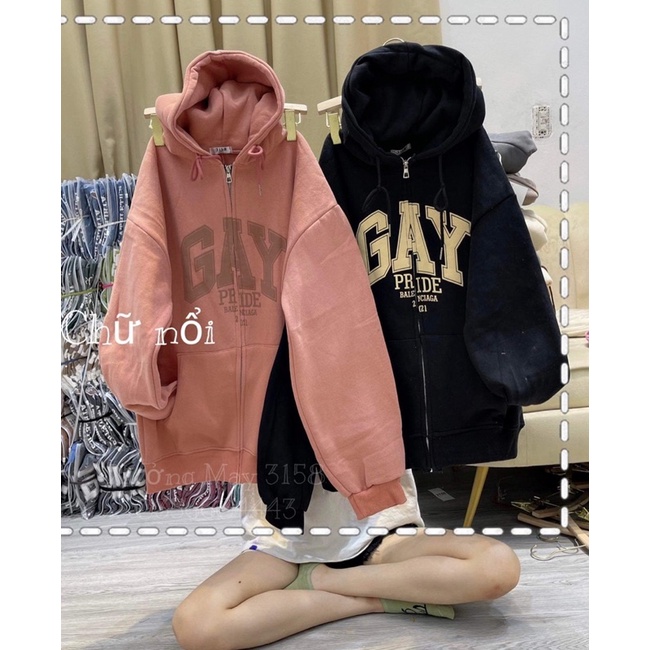 Áo khoác nỉ cotton GAY HT12