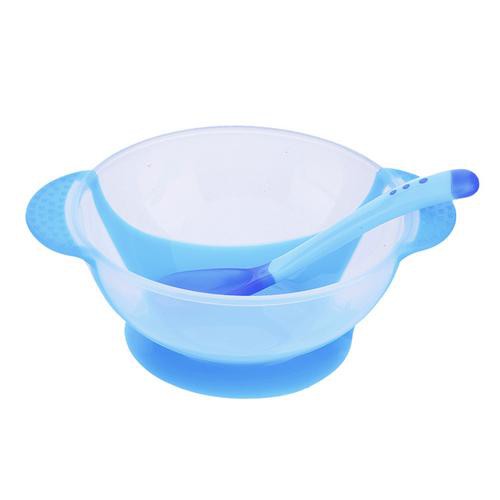 Bộ chén tập ăn có đế hít kèm muỗng dành cho bé