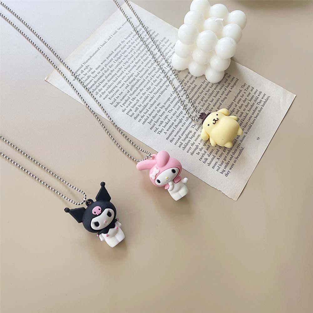 Vòng Cổ Choker Bằng Resin Acrylic Mặt Hình Cún Hoạt Hình Melody Ngọt Ngào Đơn Giản Cho Nữ