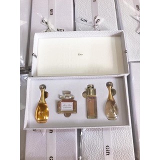 sét nước hoa dior mini 4 chai trắng