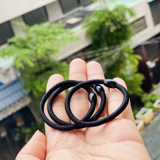 Dây cột tóc trơn màu đen mẵu basic