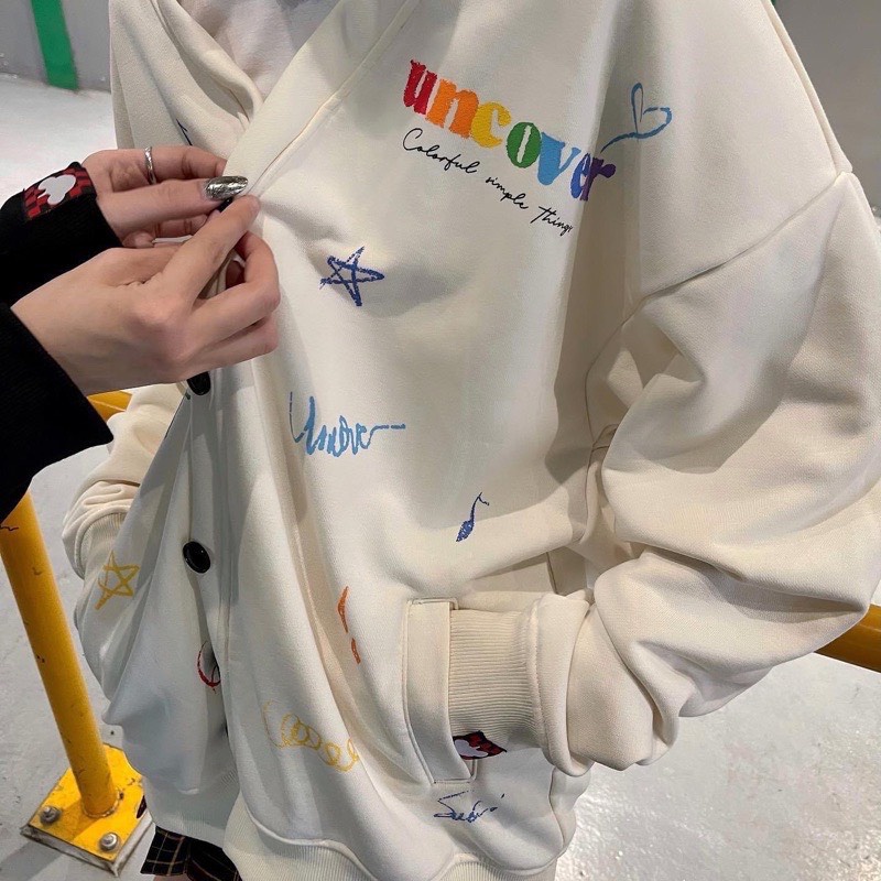 Áo Khoác Cardigan Uncover Form Rộng Unisex