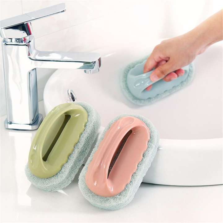 Cọ xốp bếp tay cầm , bàn chải bọt biển vệ sinh nhà bếp , nhà tắm