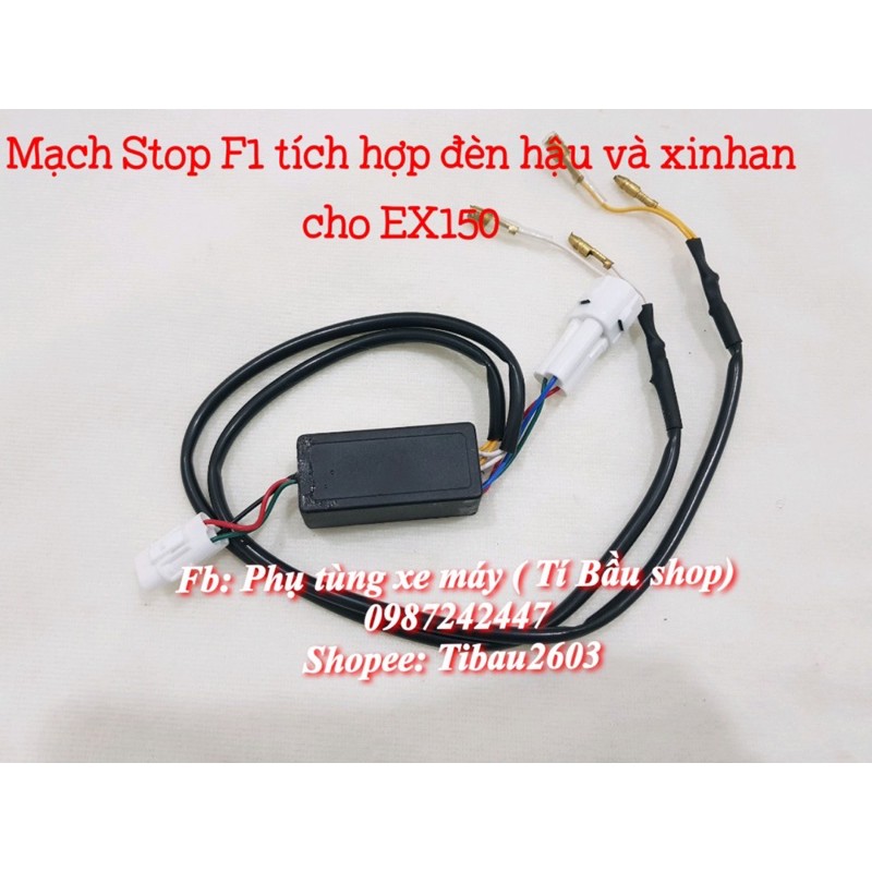 Mạch stop F1 tích hợp đèn hậu và xinhan cho EX150/ NVX nhiều chế độ