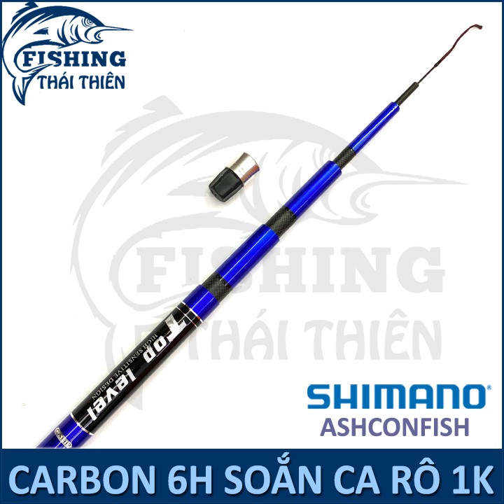 Cần câu tay Shimano Ashconfish Carbon 6h soắn caro 1k 3m6, 4m5, 5m4