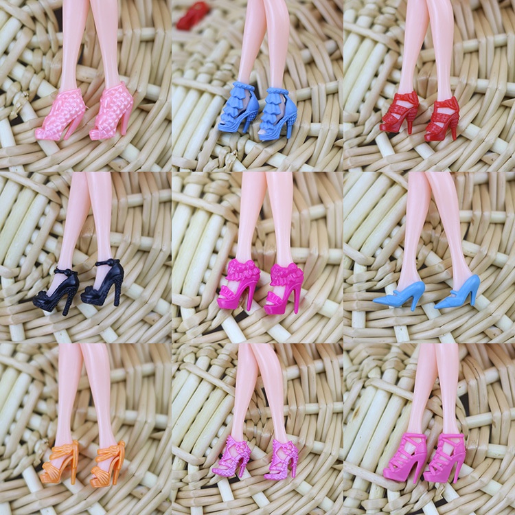 Set 20 đôi giày cao gót 30cm cho búp bê Barbie