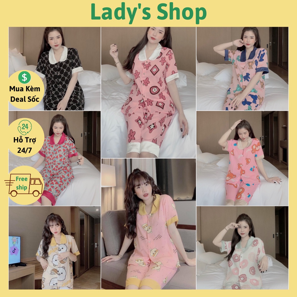 [HÀNG CAO CẤP] Đồ Ngủ Pijama Lụa Quẩn Lửng Họa Tiết Xinh Xắn | BigBuy360 - bigbuy360.vn