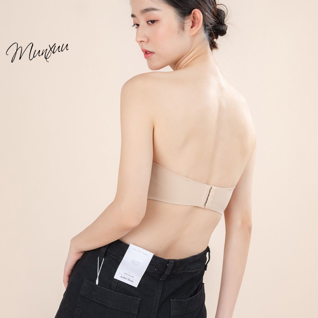 Áo cúp ngực chống tụt MUNXUU không gọng đệm mút dày vừa nâng đẩy ngực - AV48
