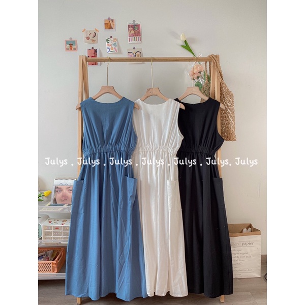 Váy sát nách chun eo 3 màu (ảnh thật shop chụp kèm video)