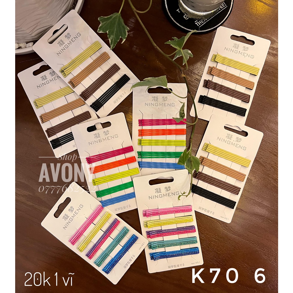 1 set kẹp tăm màu, tăm đen - kẹp ghim, kẹp xẹt mái
