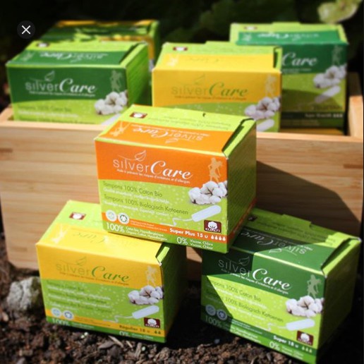 Tampon cotton bông hữu cơ Sliver Care Super Plus Tây ban Nha cao cấp mềm mại chính hãng 84329