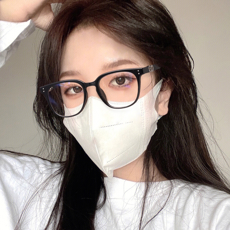 (JIUERBA) Kính Mát Gọng Vuông Màu Đen Chống Bức Xạ Chống Ánh Sáng Xanh Thời Trang Hàn Quốc