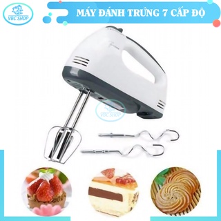 Máy đánh trứng cầm tay - Máy đánh trứng 7 cấp độ kèm 4 đầu đánh trứng phụ kiện