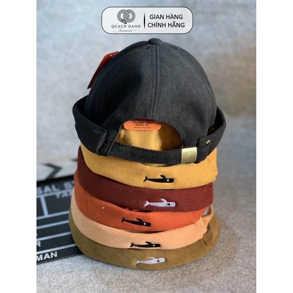 Mũ quả dưa địa chủ beanie unisex QO ACESSORIES không vành họa tiết cá MU61