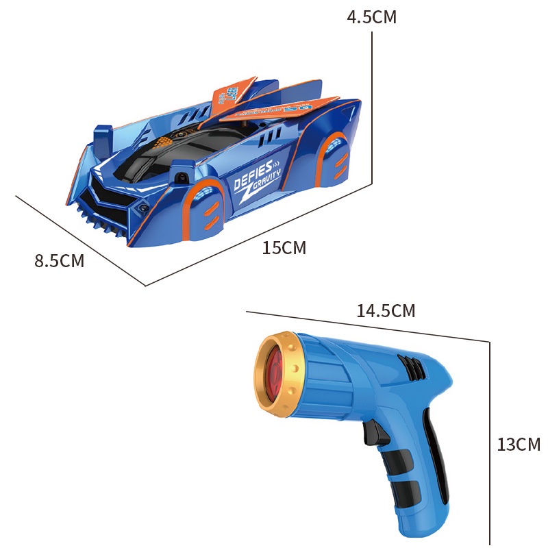 Ô tô leo tường điều khiển từ xa bằng súng laze RedTech 3 chế độ - Chạy pin Lithium tích hợp