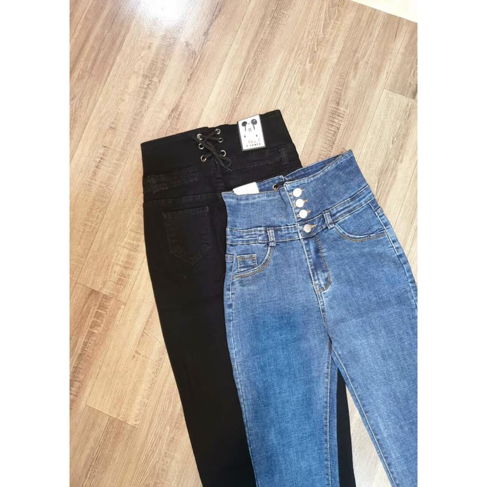 [Mã WASTMAY giảm 15% tối đa 30K đơn 150K] Quần jeans nữ skinny shyntores cúc dọc lưng cao vải co giãn mạnh siêu hot | BigBuy360 - bigbuy360.vn